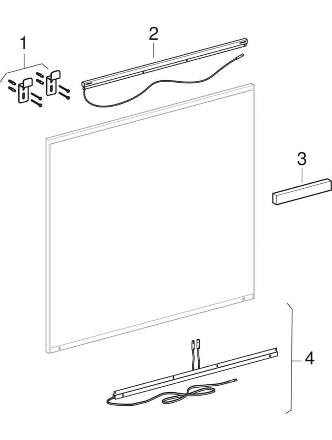 Bild von GEBERIT Option Plus illuminated mirror with direct and indirect lighting 501.073.00.1