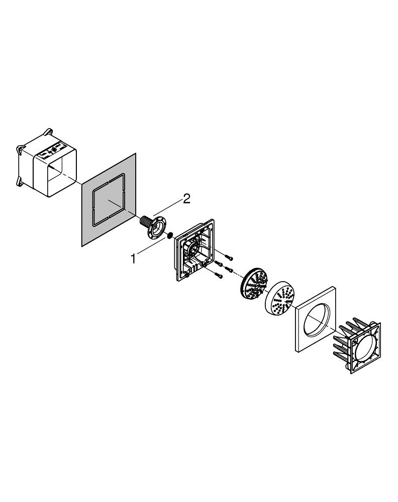 Bild von GROHE Rainshower F-Series 5″ Seitenbrause #27251000 - chrom