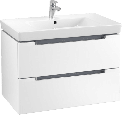 Bild von VILLEROY BOCH Subway 2.0 Waschbeckenunterschrank, 2 Auszüge, 787 x 520 x 449 mm, White Matt A69610MS