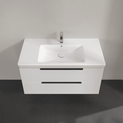 Bild von VILLEROY BOCH Subway 2.0 Waschbeckenunterschrank, 2 Auszüge, 987 x 520 x 449 mm, White Matt A69710MS