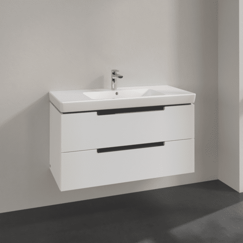 Bild von VILLEROY BOCH Subway 2.0 Waschbeckenunterschrank, 2 Auszüge, 987 x 520 x 449 mm, White Matt A69710MS
