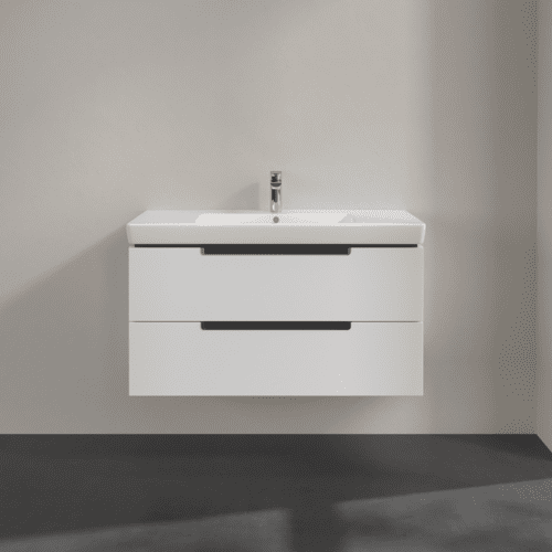Bild von VILLEROY BOCH Subway 2.0 Waschbeckenunterschrank, 2 Auszüge, 987 x 520 x 449 mm, White Matt A69710MS