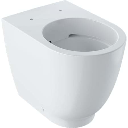 Bild von GEBERIT Acanto Stand-WC Tiefspüler, erhöht, wandbündig, geschlossenes Keramikdesign, Rimfree #500.602.01.8 - weiß / KeraTect