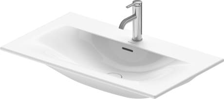 Bild von DURAVIT Waschtisch 234483 Design by sieger design #2344830000 - p Farbe 00, Weiß Hochglanz, Anzahl Waschplätze: 1 Mitte, Anzahl Hahnlöcher pro Waschplatz: 1 Mitte 830 mm