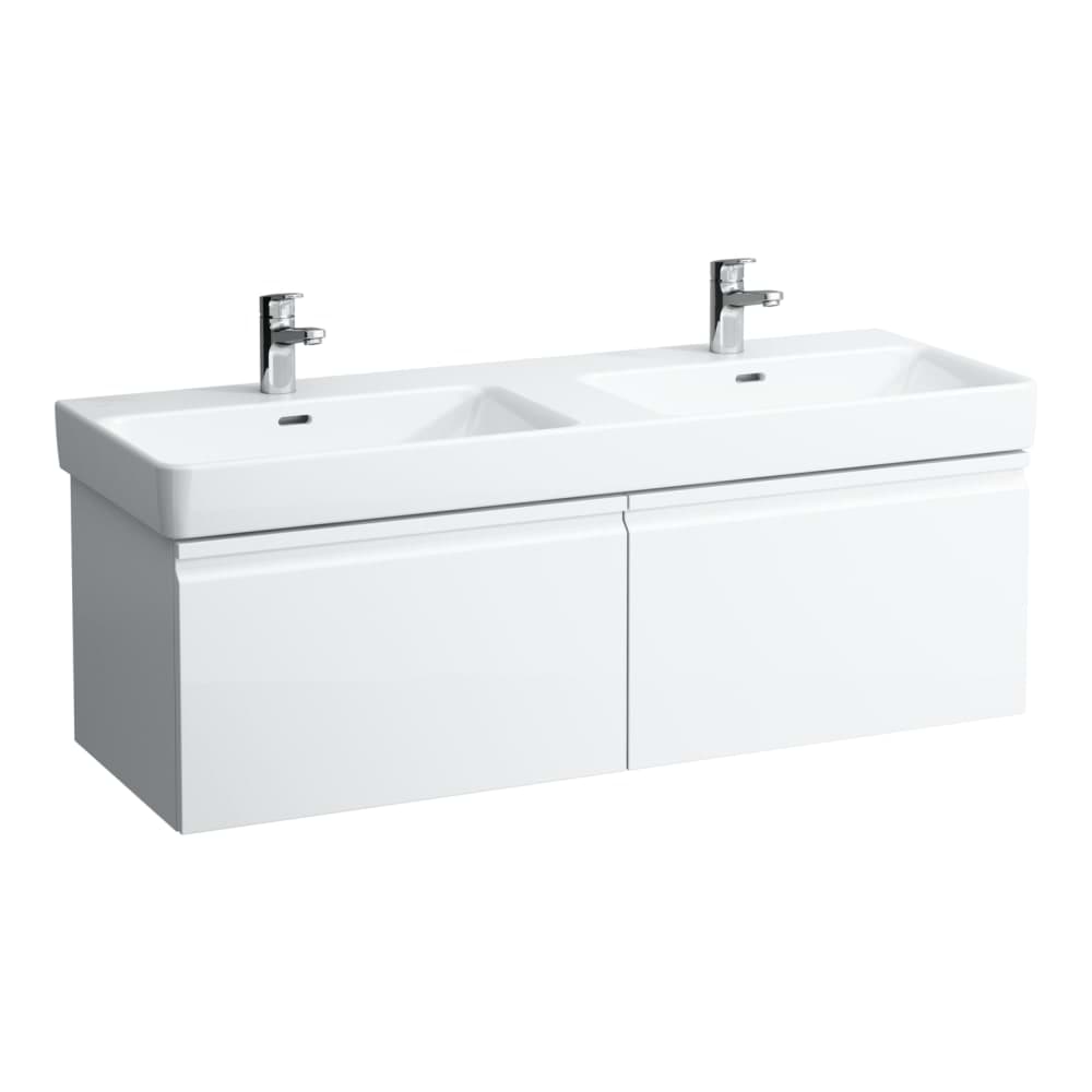Bild von LAUFEN PRO S Waschtischunterbau, 2 Schubladen, inkl. Schubladen-Ordnungssystem, passend zu Waschtisch H814968 1260 x 450 x 390 mm #H4835710964631 - 463 - Weiß