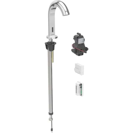 Bild von GEBERIT Piave Waschtischarmatur Standmontage, Generatorbetrieb, für UP-Funktionsbox #116.185.21.1 - hochglanz-verchromt