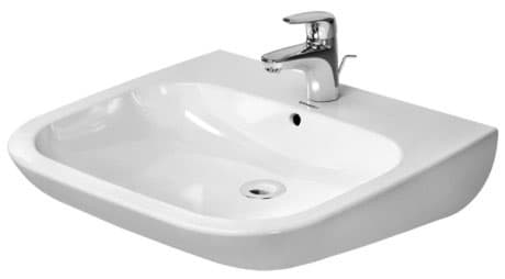 Bild von DURAVIT Waschtisch Vital 231260 Design by sieger design #2312600000 - p Farbe 00, Weiß Hochglanz, Rechteckig, Anzahl Waschplätze: 1 Mitte, Anzahl Hahnlöcher pro Waschplatz: 1 Mitte 600 mm