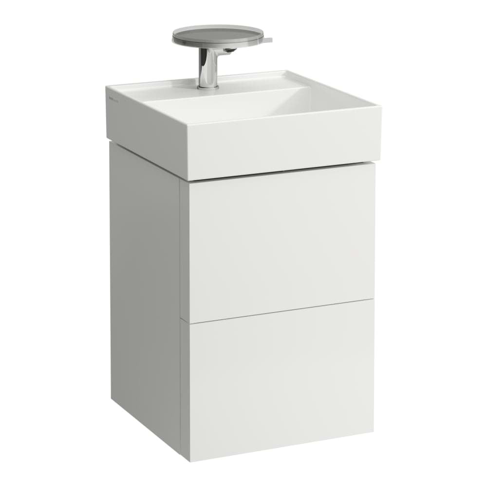 Bild von LAUFEN Kartell LAUFEN Waschtischunterbau, 2 Schubladen, inkl. Schubladen-Ordnungssystem, passend zu Handwaschbecken H815331 440 x 450 x 600 mm #H4075080336451 - 645 - Graublau
