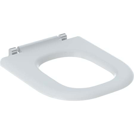 Bild von GEBERIT Renova Comfort WC-Sitzring barrierefrei, eckiges Design, Befestigung von unten #572840000 - weiß