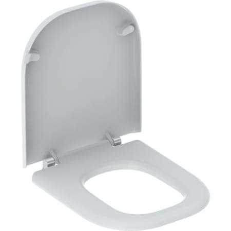 Bild von GEBERIT Renova Comfort WC-Sitz barrierefrei, eckiges Design, Befestigung von unten #572830000 - weiß
