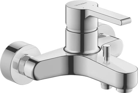 Bild von DURAVIT Einhebel-Wannenmischer Aufputz B25230000 Design by Duravit #B25230000010 - Farbe 10, Anschlussart Wasseranschluss: S-Anschlüsse, Stichmaß: 150 mm ± 20 mm, Durchflussmenge (3 bar): 19 l/min 182 x 170 mm
