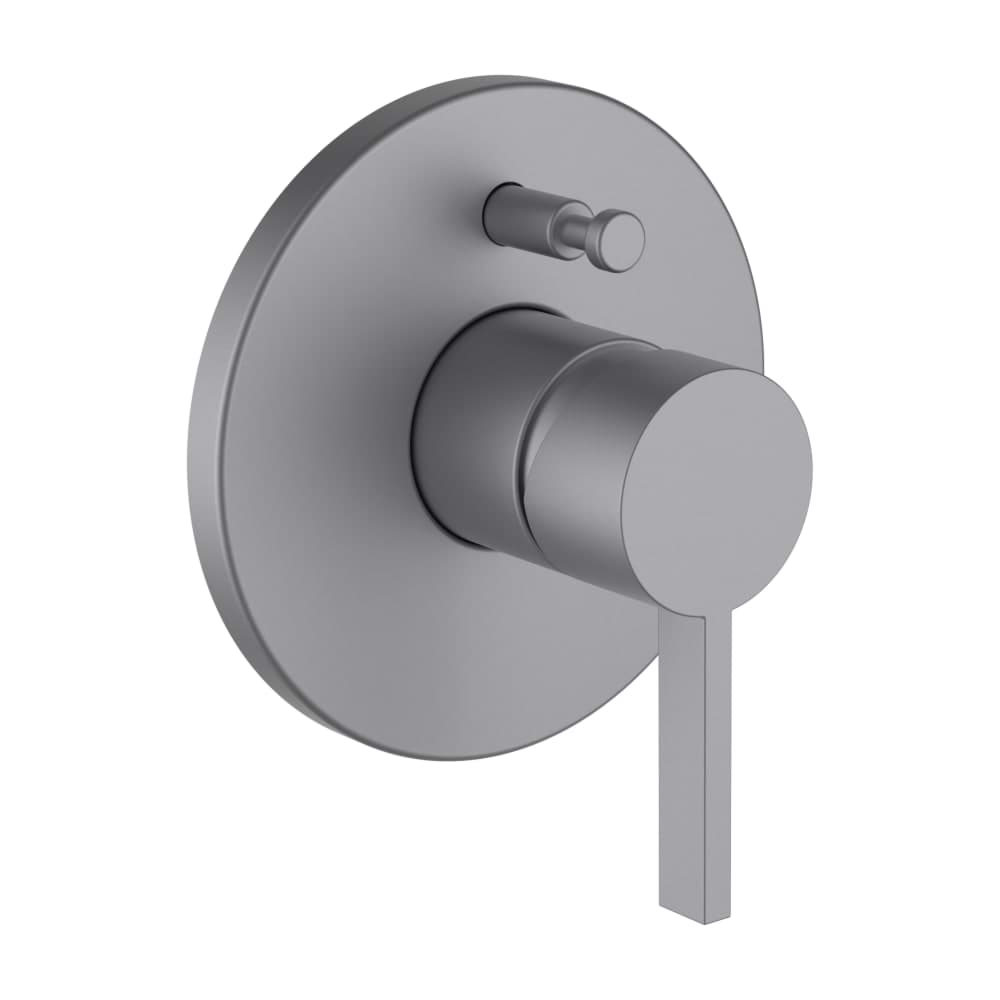 Obrázek LAUFEN Kartell LAUFEN Vrchní sada podomítkové vanové/sprchové baterie pro Simibox nebo Simibox Light, s přepínačem, PVD inox kartáčovaná ocel #H3213360900001