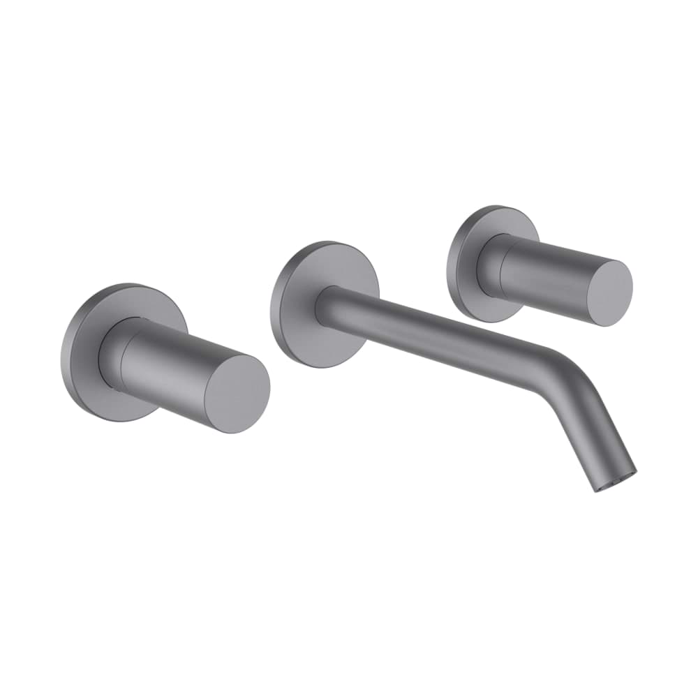 Obrázek LAUFEN Kartell LAUFEN Umyvadlová podomítková tříotvorová baterie, výtok 175 mm, průtok 5,7 l/min, kartáčovaná nerez ocel #H3123360901201
