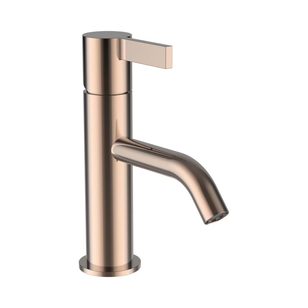 Obrázek LAUFEN Kartell LAUFEN Umyvadlová stojánková páková baterie, pevný výtok 115mm, průtok 5,3 l/min, bez automatické výpusti, PVD zlatorůžová #H3113310821001