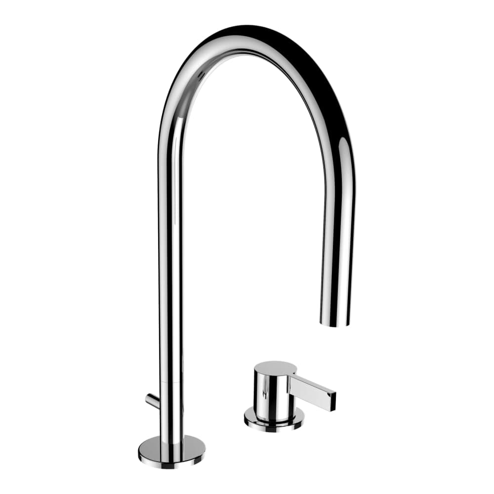 Obrázek LAUFEN Kartell umyvadlová 2-otvorová baterie, otočná #H3113320042211 - chrom