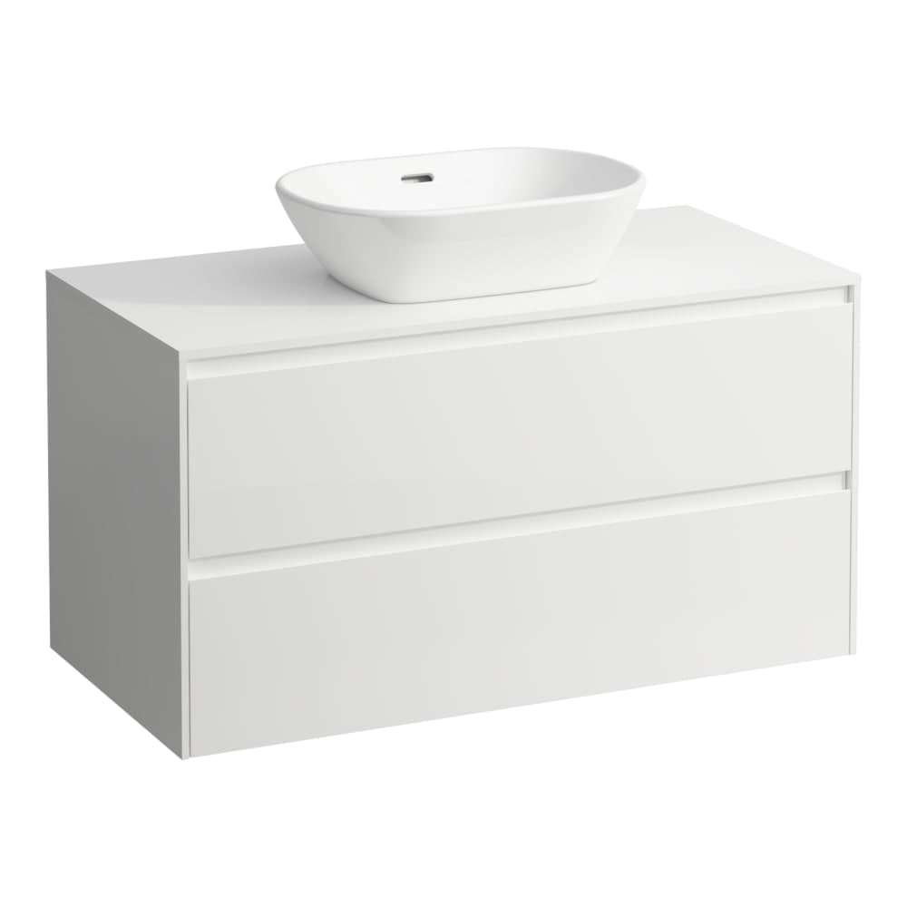 Bild von LAUFEN LANI Schubladenelement 1000, 2 Schubladen, Ausschnitt Mitte, 12 mm Top 985 x 495 x 525 mm #H4043211122661 - 266 - Verkehrsgrau