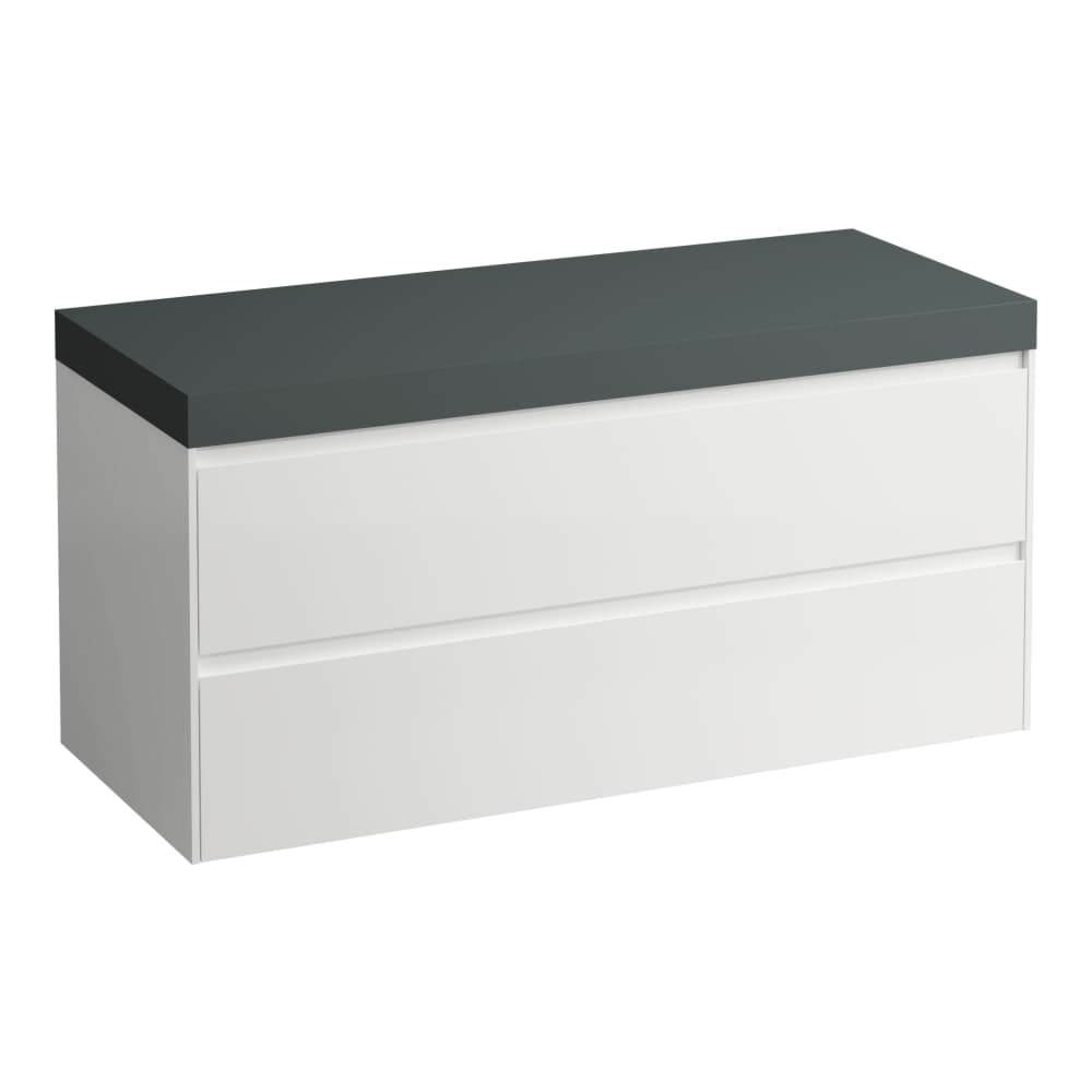 Bild von LAUFEN LANI Modular 1200, Waschtischplatte 65 mm (.266 Verkehrsgrau), ohne Ausschnitt, 2 Schubladen 1185 x 495 x 580 mm #H4055701129991 - 999 - Multicolor (lackiert)