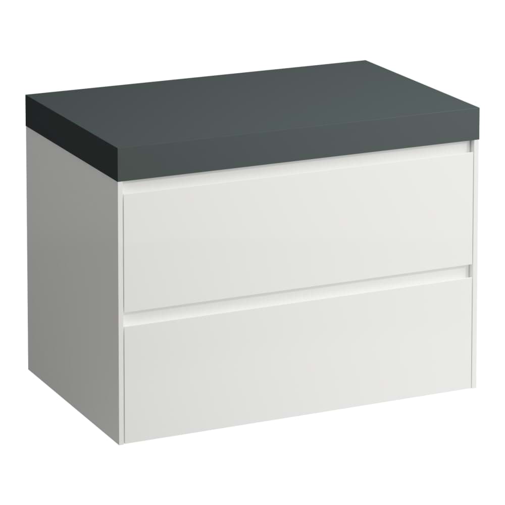 Bild von LAUFEN LANI Modular 800, Waschtischplatte 65 mm (.266 Verkehrsgrau), ohne Ausschnitt, 2 Schubladen 785 x 495 x 580 mm #H4055501122671 - 267 - Wildeiche