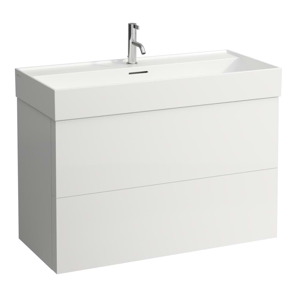 Picture of LAUFEN Kartell LAUFEN Vanity unit, 2 drawers, matching vanity washbasin H810337 985 x 450 x 600 mm #H4076320336411 - 641 - Pebble grey