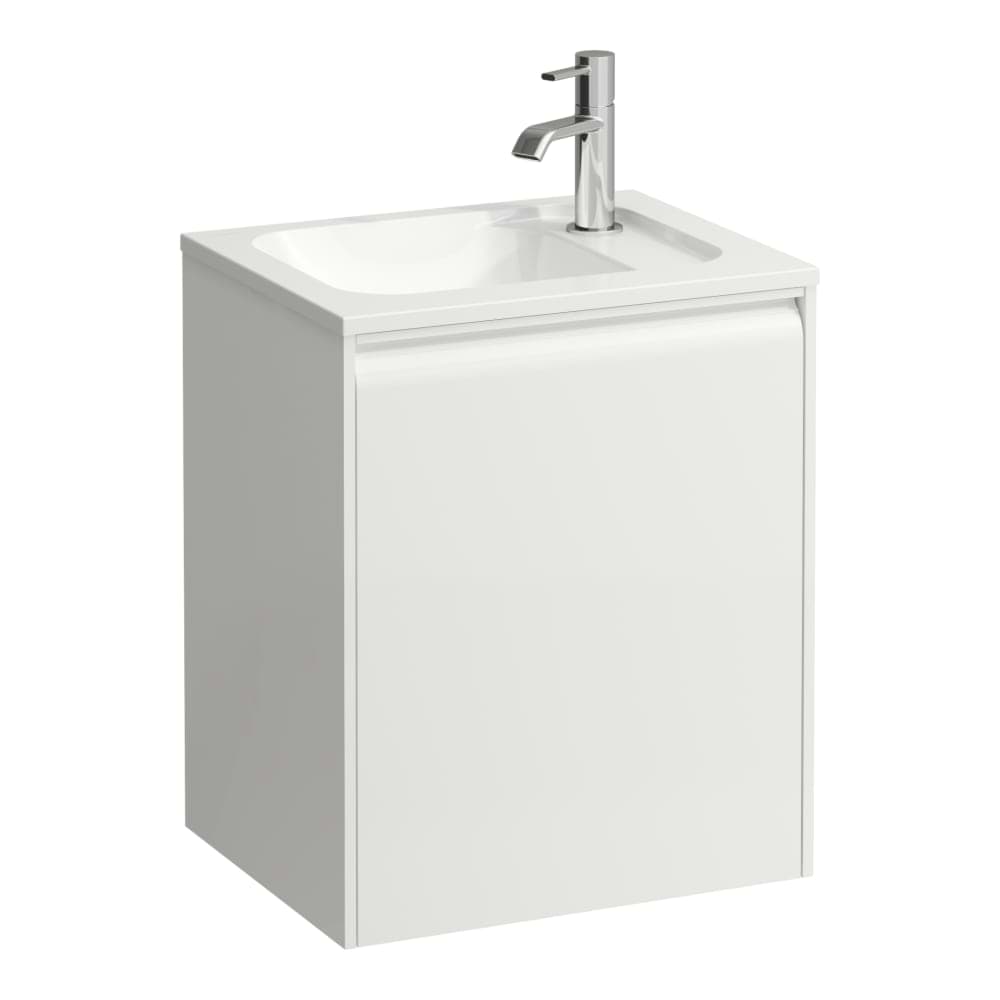 Picture of LAUFEN MEDA Vanity unit, 1 door, right hinged, matches Marbond washbasin H814110 435 x 340 x 515 mm #H4216620112601 - 260 - White Matt