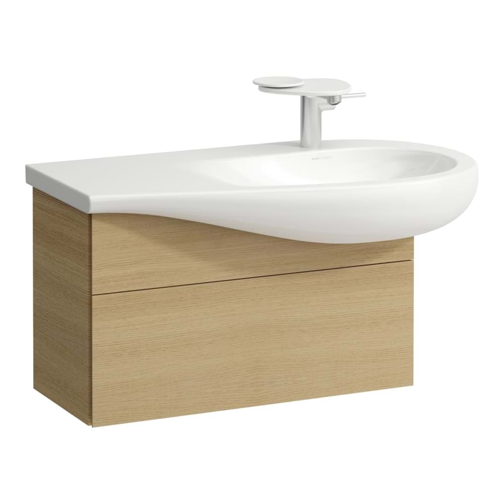 Picture of LAUFEN ILBAGNOALESSI Vanity unit, 1 drawer, siphon cut-out right, matches washbasin H814976 730 x 320 x 355 mm #H4304110976301 - 630 - Noce canaletto - Real wood veneer