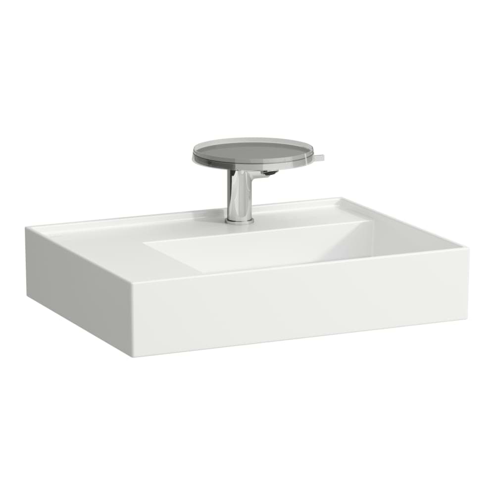 Picture of LAUFEN Kartell LAUFEN Washbasin, shelf left, with concealed outlet, undersurface ground 600 x 460 x 120 mm #H8183350201111