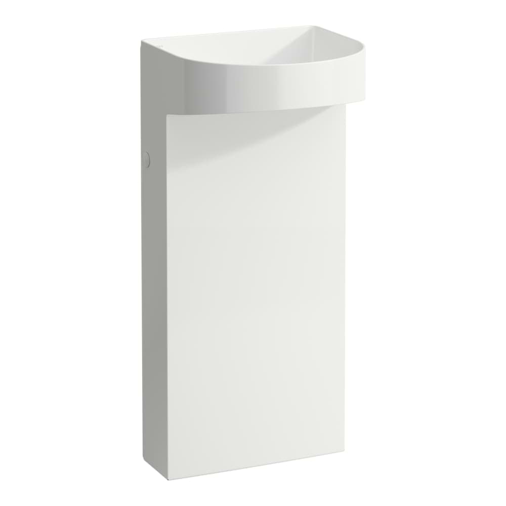 Bild von LAUFEN SONAR Waschtisch mit integrierter Säule, ohne Hahnlochbank, mit Wandanbindung, inkl. Keramikabdeckung für Ablaufventil 410 x 380 x 900 mm #H8113417571121 - 757 - Weiß matt