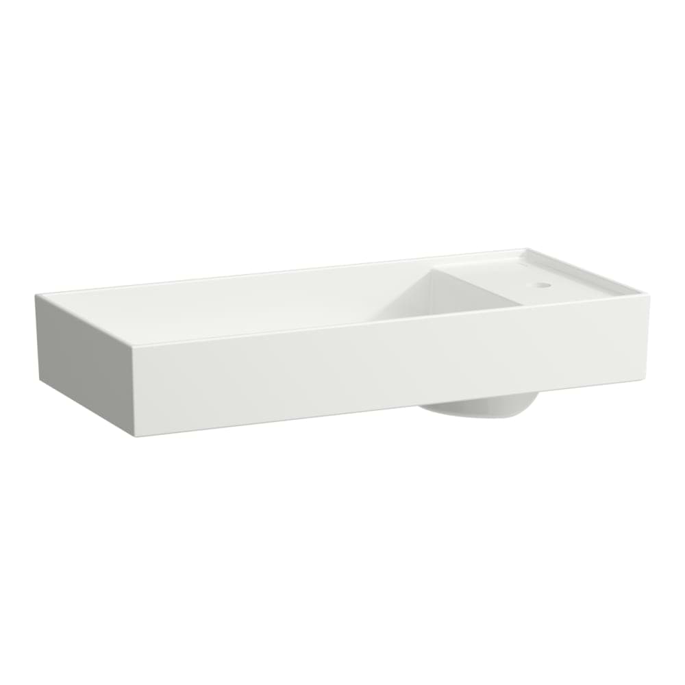 Obrázek LAUFEN Kartell LAUFEN Umyvadlová mísa s tvarováním pro armaturu, se speciálním skrytým vývodem 750 x 350 x 120 mm #H812332A001111