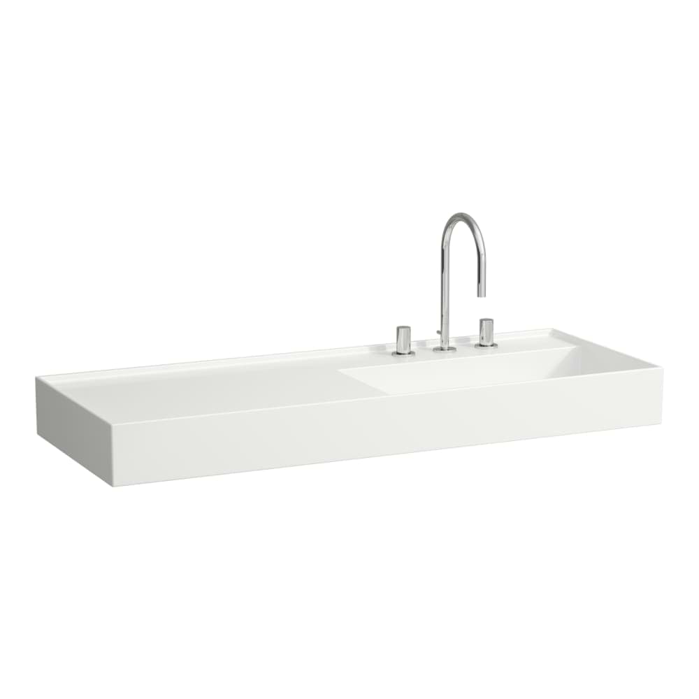 Picture of LAUFEN Kartell LAUFEN Washbasin, shelf left, with concealed outlet 1200 x 460 x 120 mm #H8133337588151