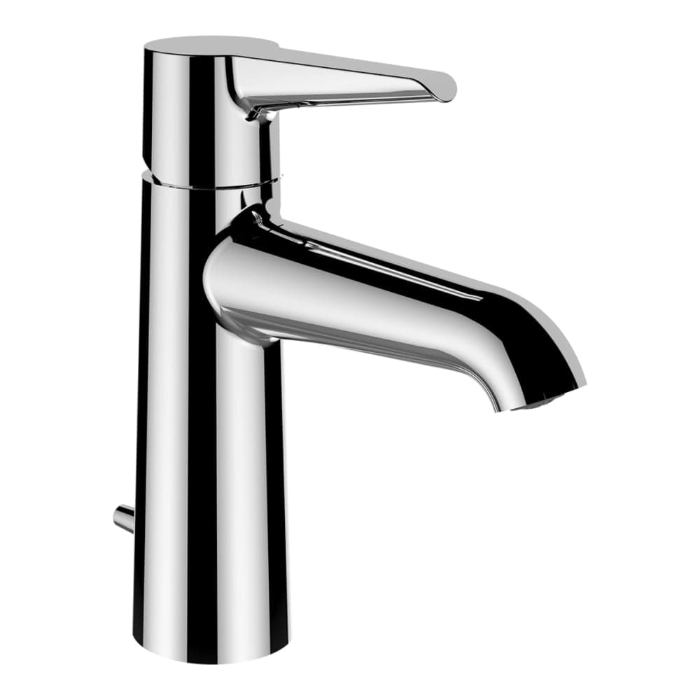 Bild von LAUFEN PURE Waschtischmischer, Ausladung 110 mm, Festauslauf, Eco+ Funktion, mit Ablaufventil #HF901701100000