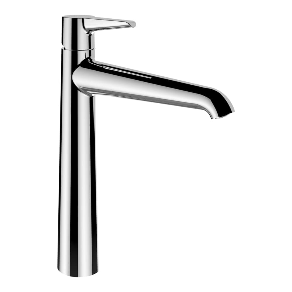 Obrázek LAUFEN PURE Umyvadlová stojánková páková baterie vysoká, pevný výtok 190 mm, bez automatické výpusti, chrom 390 x 260 x 85 mm #HF901714100000