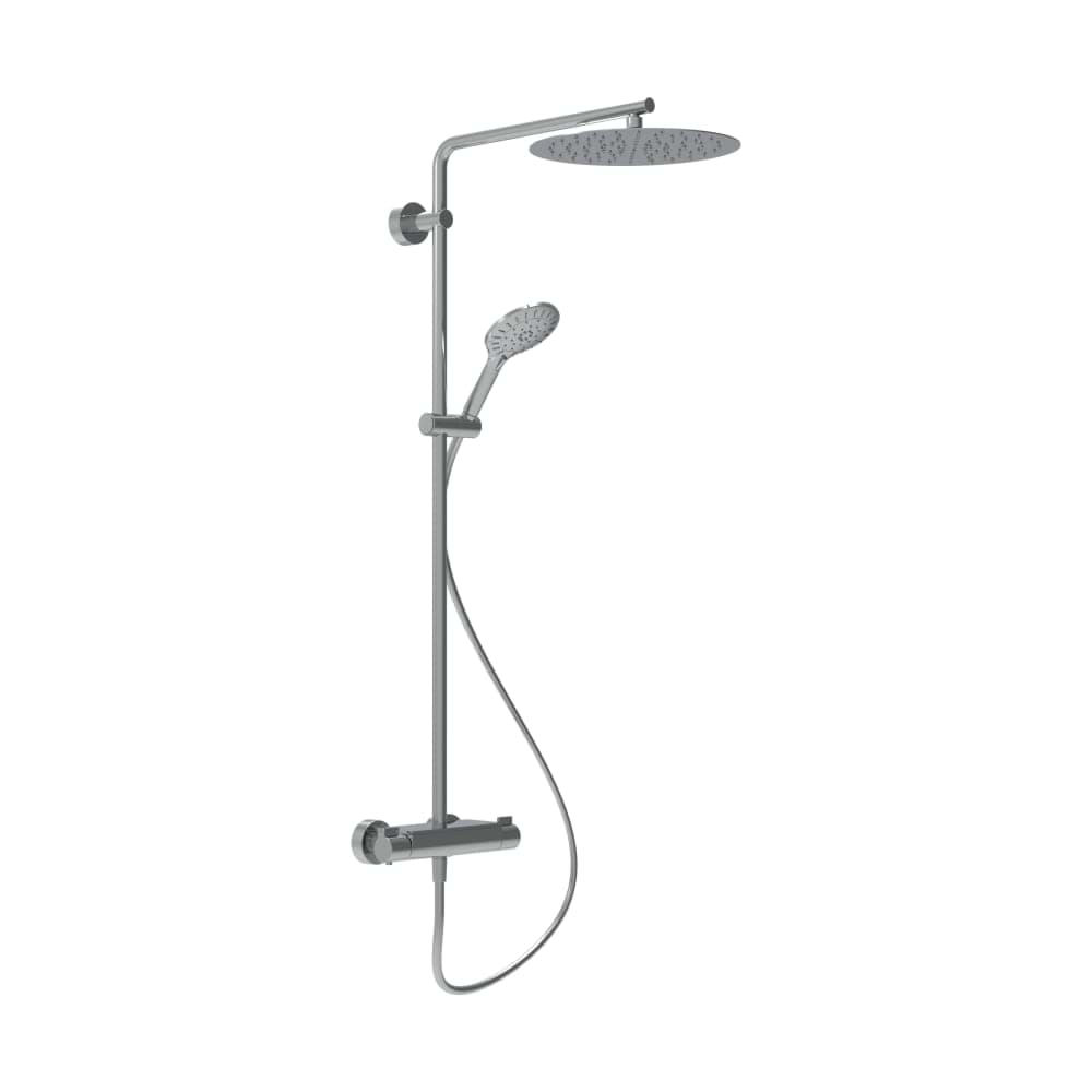 Obrázek LAUFEN Vivid Sprchový sloup, termostatická baterie, hlavová sprcha 300 mm nerezová, ruční sprcha MyTwin120 - 3 funkce, sprchová hadice 160 cm, chrom #HF905452100630