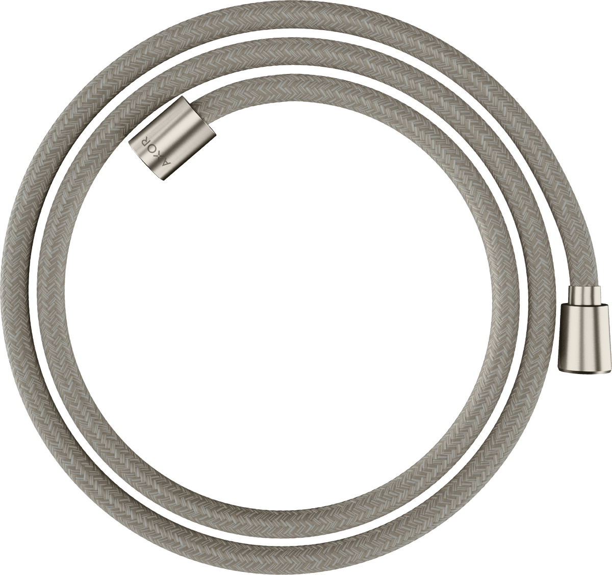Bild von HANSGROHE AXOR ShowerSolutions Textilbrauseschlauch 1,60 m mit konischer und zylindrischer Mutter #28259800 - Edelstahl Optic