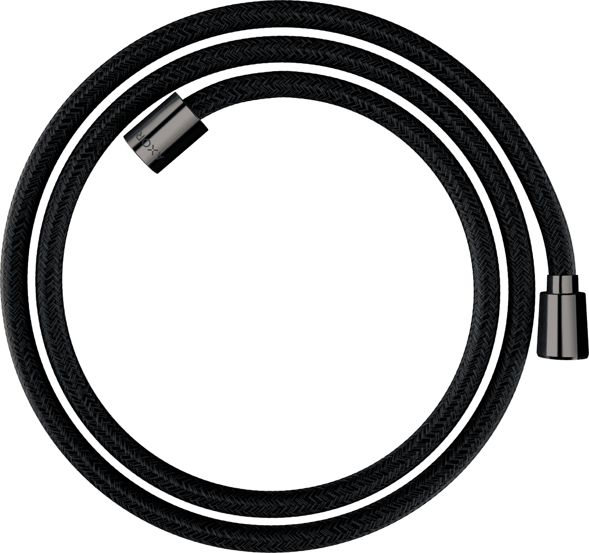 Bild von HANSGROHE AXOR ShowerSolutions Textilbrauseschlauch 1,60 m mit konischer und zylindrischer Mutter #28259330 - Polished Black Chrome