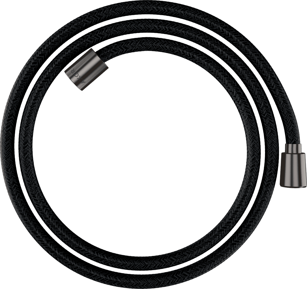 Bild von HANSGROHE AXOR ShowerSolutions Textilbrauseschlauch 1,60 m mit konischer und zylindrischer Mutter #28259340 - Brushed Black Chrome