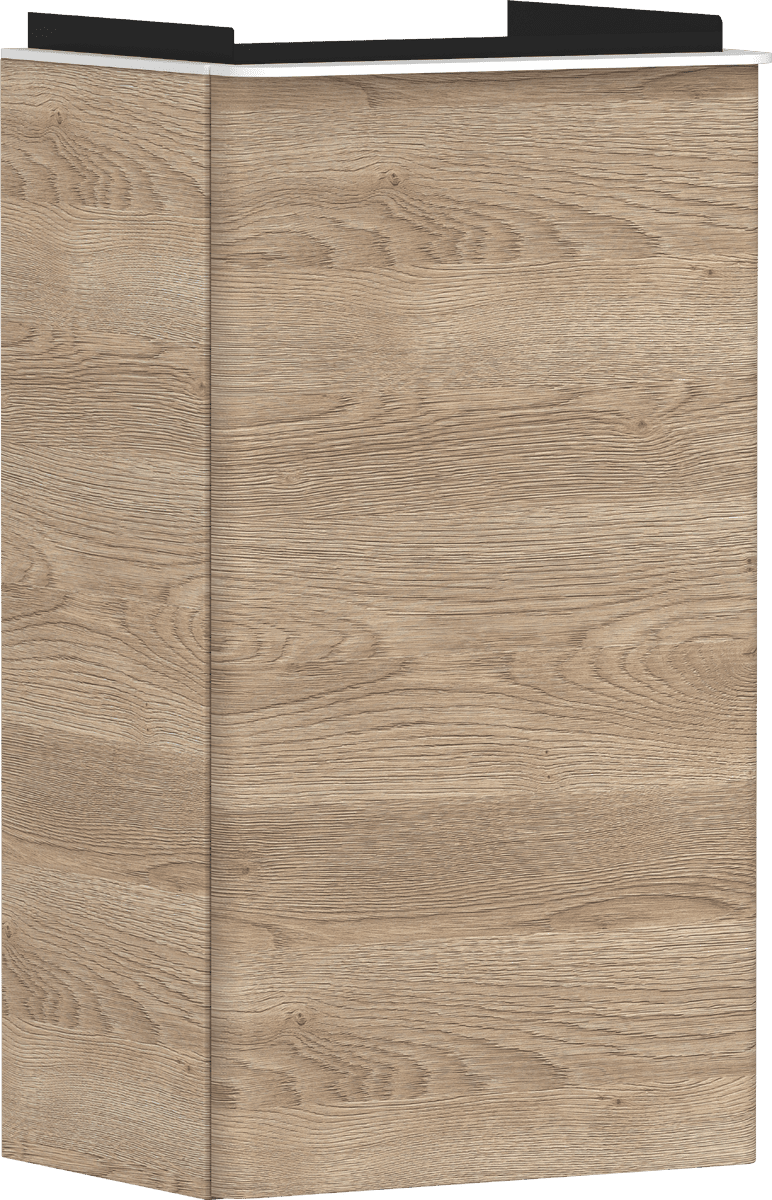 Picture of HANSGROHE Xelu Q Vanity unit Natural Oak 340/245 for handrinse basin, door hinge right #54017700 - Natural Oak
