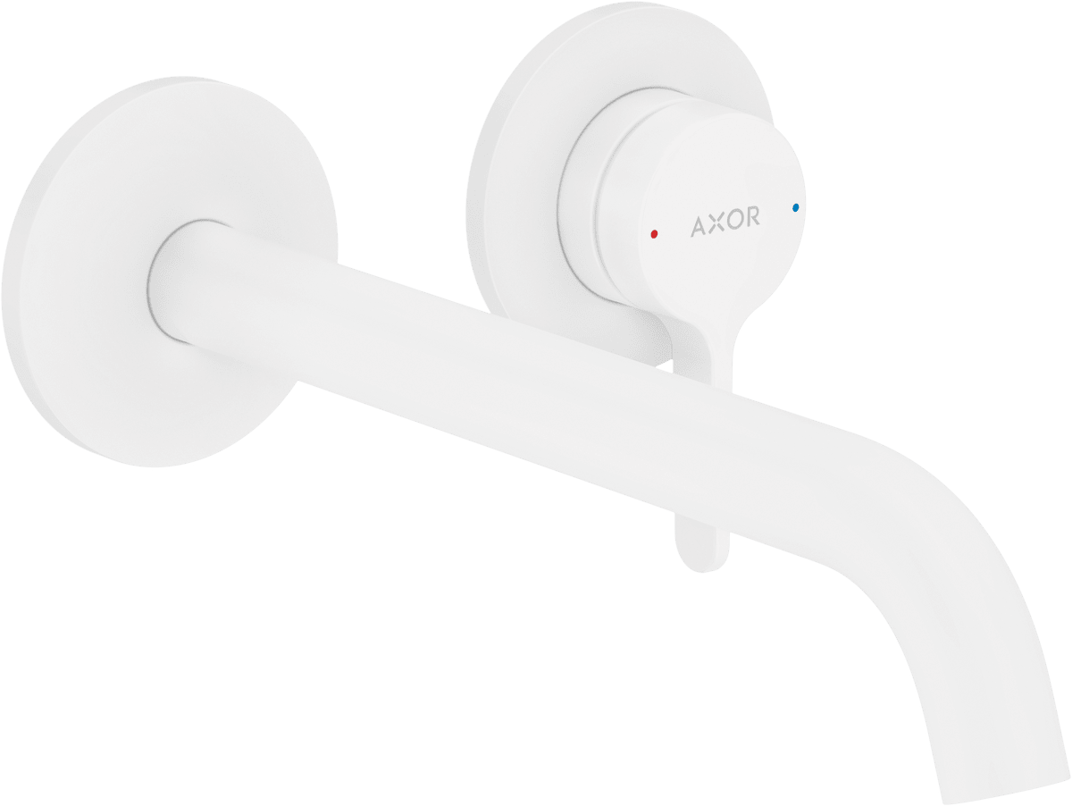 Bild von HANSGROHE AXOR One Einhebel-Waschtischmischer Unterputz für Wandmontage mit Hebelgriff und Auslauf 220 mm #48120700 - Mattweiß