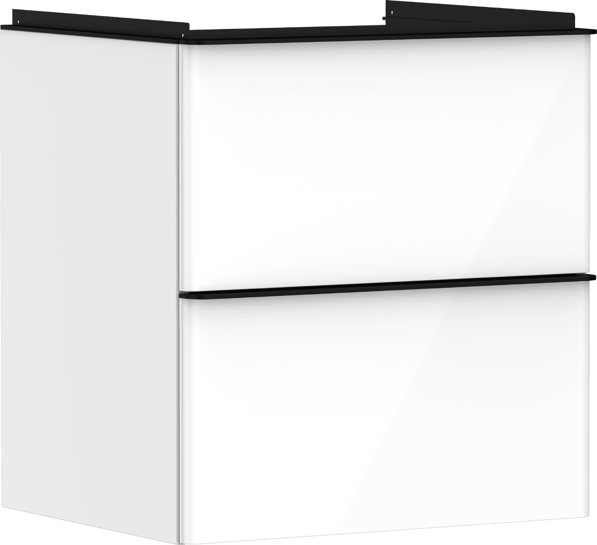 Picture of HANSGROHE Xelu Q Vanity unit High Gloss White 580/475 with 2 drawers for wash basin #54023670 - High Gloss White