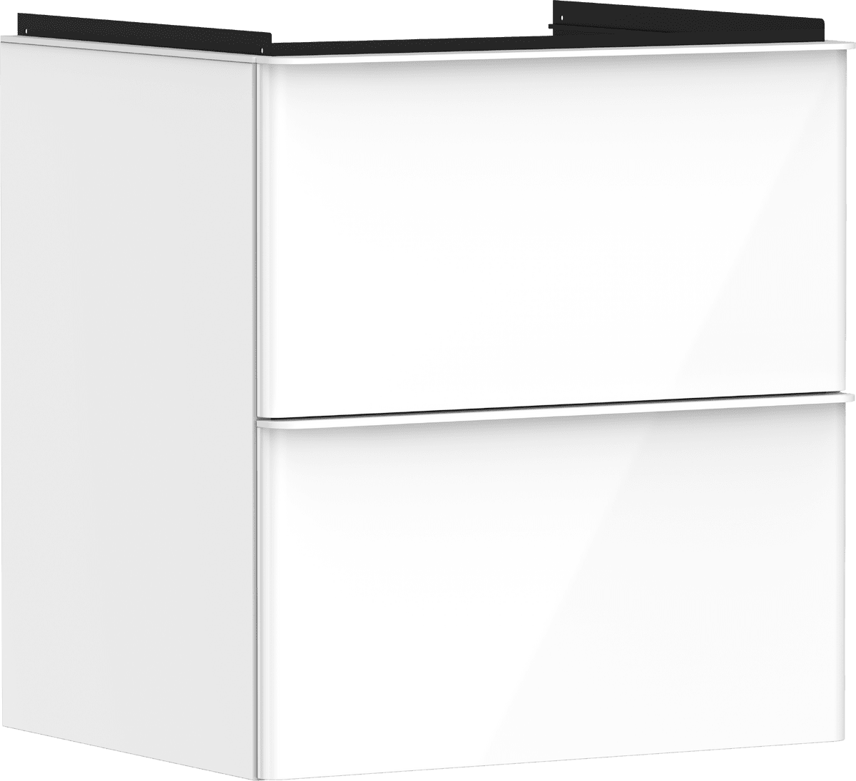 Picture of HANSGROHE Xelu Q Vanity unit High Gloss White 580/475 with 2 drawers for wash basin #54023700 - High Gloss White