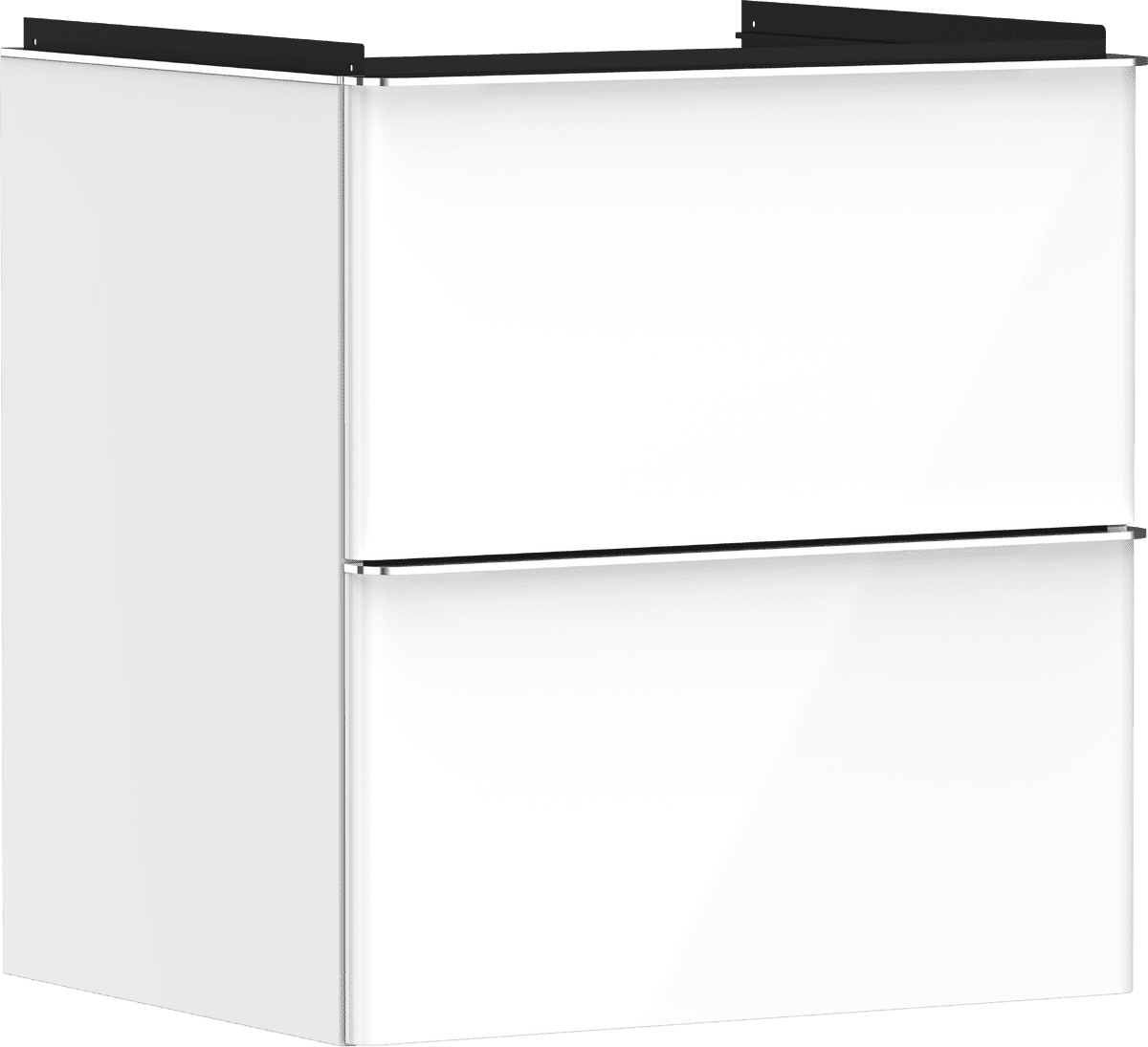 Picture of HANSGROHE Xelu Q Vanity unit High Gloss White 580/475 with 2 drawers for wash basin #54023000 - High Gloss White