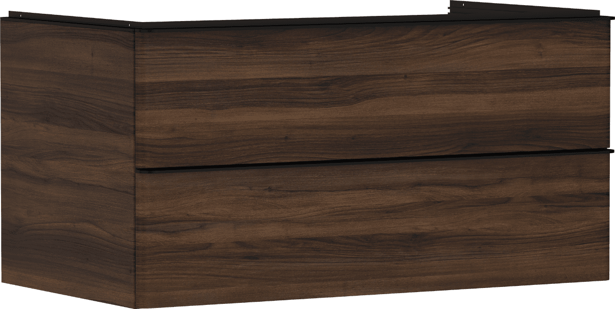 Picture of HANSGROHE Xelu Q Vanity unit Dark Walnut 980/550 with 2 drawers for consoles with bowl #54081670 - Dark Walnut
