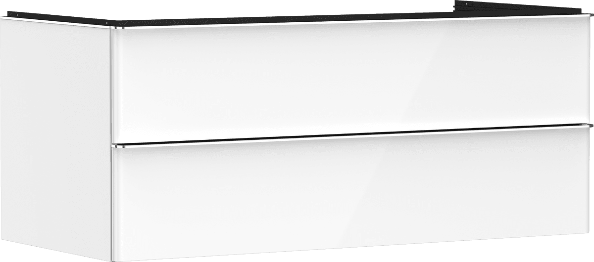 Picture of HANSGROHE Xelu Q Vanity unit High Gloss White 1180/550 with 2 drawers for consoles with bowl #54082000 - High Gloss White