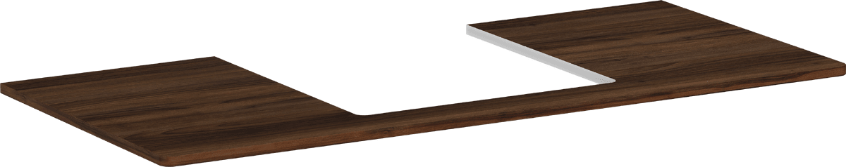 Bild von HANSGROHE Xelu Q Konsole 1180/550 mit Ausschnitt mittig für Aufsatzwaschtisch geschliffen 500/480 #54096630 - Nussbaum Dunkel
