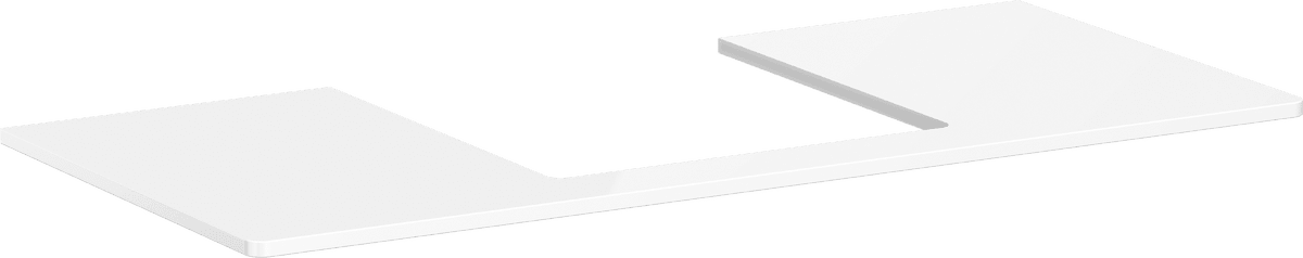 Bild von HANSGROHE Xelu Q Konsole 1180/550 mit Ausschnitt mittig für Aufsatzwaschtisch geschliffen 500/480 #54096050 - Weiß Hochglanz