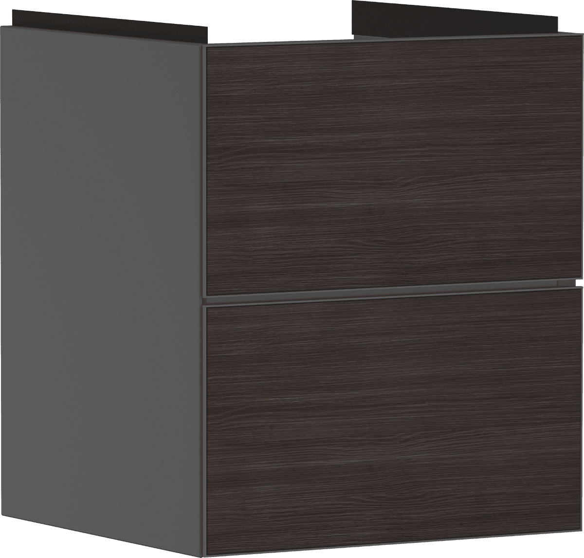 Picture of HANSGROHE Xevolos E Vanity unit Slate Matt Grey 480/475 with 2 drawers for handrinse basin #54174730 - Slate Matt Grey