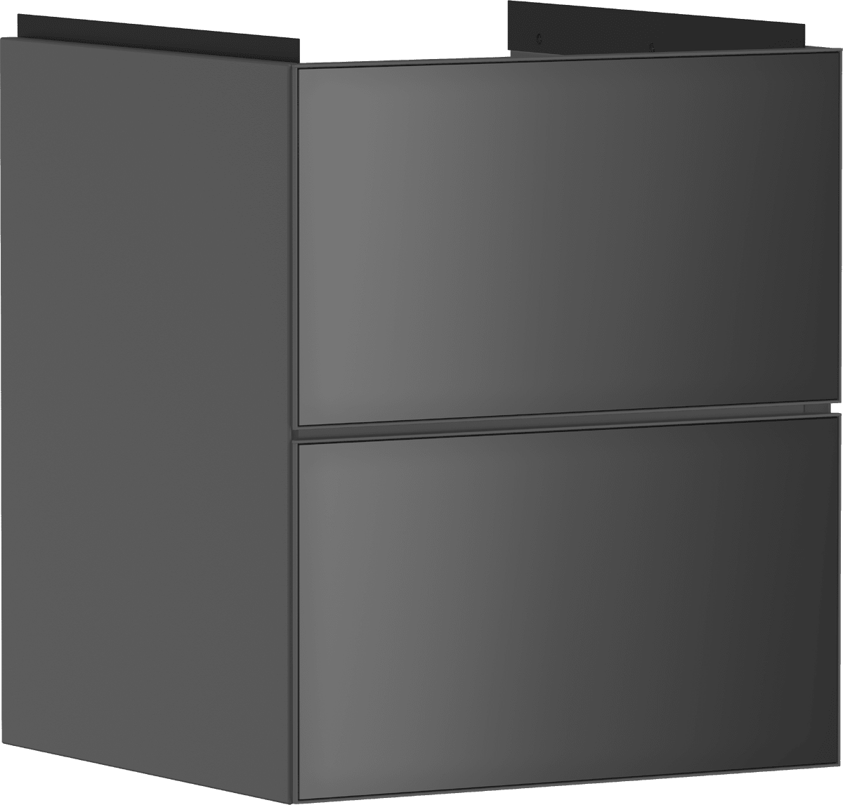 Picture of HANSGROHE Xevolos E Vanity unit Slate Matt Grey 480/475 with 2 drawers for handrinse basin #54174770 - Slate Matt Grey
