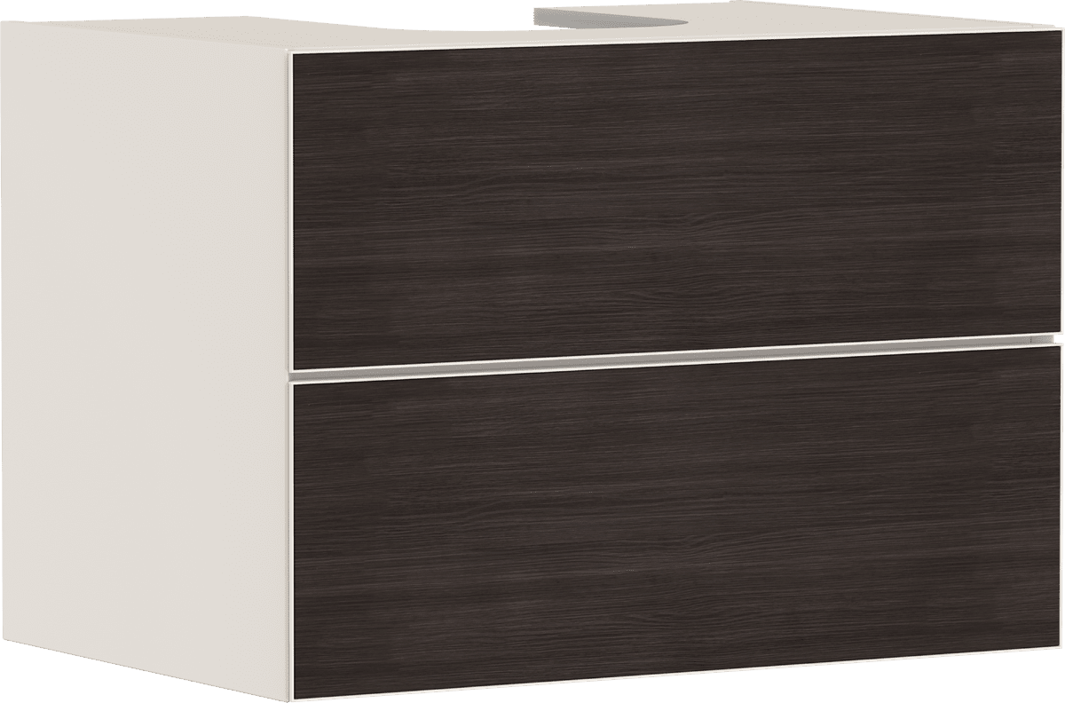 Picture of HANSGROHE Xevolos E Vanity unit Sand Matt Beige 780/550 with 2 drawers for consoles with wash bowl/countertop basin ground #54188730 - Sand Matt Beige