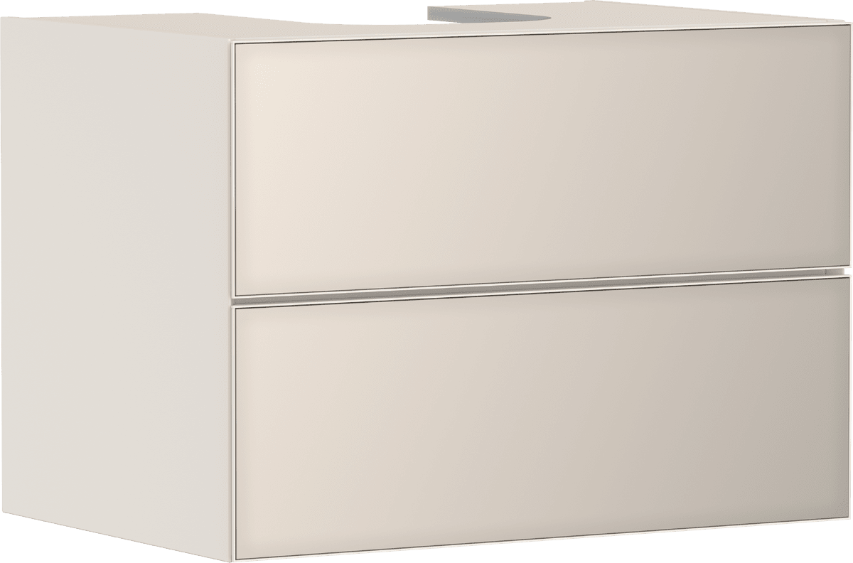 Picture of HANSGROHE Xevolos E Vanity unit Sand Matt Beige 780/550 with 2 drawers for consoles with wash bowl/countertop basin ground #54188790 - Sand Matt Beige