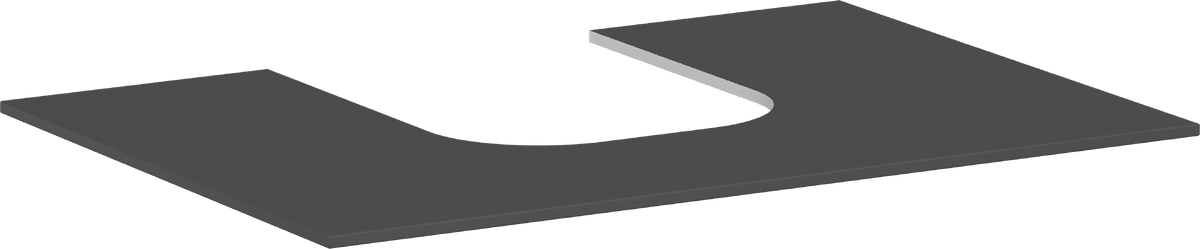 Bild von HANSGROHE Xevolos E Konsole 780/550 mit Ausschnitt mittig für Aufsatzwaschtisch geschliffen #54208760 - Schiefergrau Matt