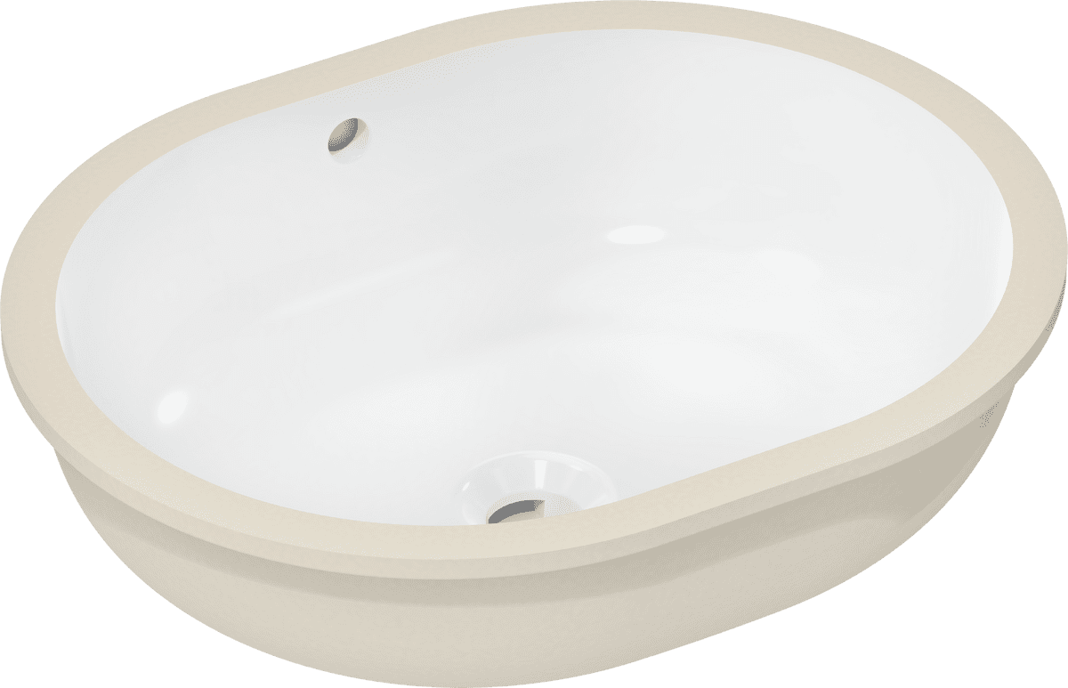 Bild von HANSGROHE Xuniva U Unterbauwaschtisch 450/350 ohne Hahnloch mit Überlauf #60153450 - Weiß